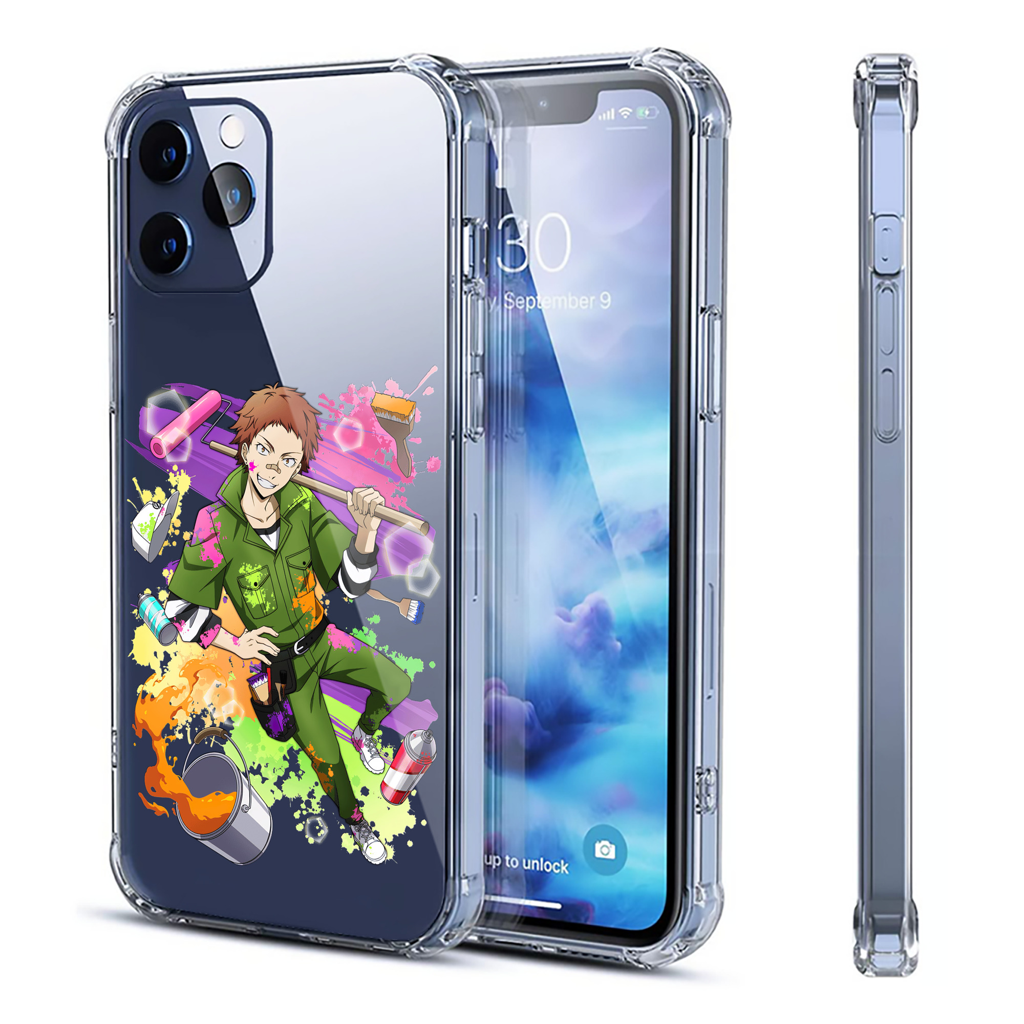 （画像用） 文豪ストレイドッグス Bungo Stray Dogs 【iPhone 12シリーズ対応】透明スマホケース（クリアソフトケース）